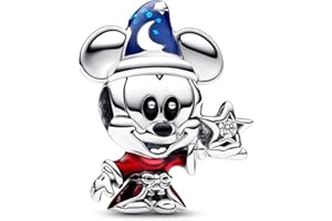 HAEPIAR S925 Sterling Silver Pendant Dangle Beads Charms pour bracelets et colliers Mouse the Wizard pour les femmes filles amis