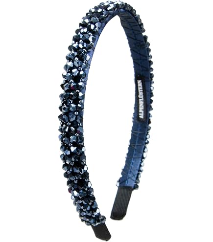 Whakano Organza-Strass-Stirnband – Rutschfester Haarreif Mit Glitzer, Geflochten, In Cremefarben & Anderen Farben