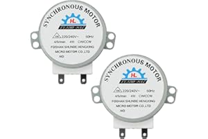 MEUKCEZ 2 Pezzi Motorino Piatto Microonde TYJ50-8A7, Motore Torta Scenografica AC220-240V per Giradischi e Applicazioni Microonde, Adatto per Ventilatori, Riscaldatori, Sostituzione Efficiente e Silenziosa