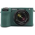 Easy Hood Camera Case for Sony Alpha 6700, Soft Silicone Protective Cover a6700 DSLR Camera Anti-Scratch Slim Fit Body Skin Protector Housing Sleeve for Sony A6700 Mirrorless Camera Green