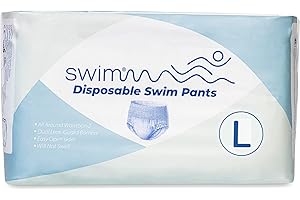 Swimmm – Pannolini per Piscina Adulti – Taglia L – 71-95 kg – 18 Pezzi – Per Incontinenza – Discreti e Delicati sulla Pelle – Igiene e Protezione in Acqua – Circonferenza Fianchi 95-135 cm