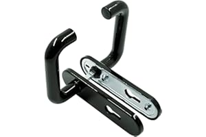Buddy4Home house accessoires Türgriff Profilzylinder Kurzschild Türgarnitur Türbeschlag U-Form Kunststoff Schwarz Türklinke Drückergarnitur Zimmer Türbeschläge Innentüren Set