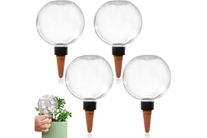 HAPLOS 4 Pièces Boules D'Irrigation Pour Plant, Globe D Arrosage Plant Automatique Transparent, en Pot Auto Arrosage, Ampoules D'Arrosage IdéAles pour Les JardinièRes, La Maison, L'IntéRieur Et L'ExtéRieu