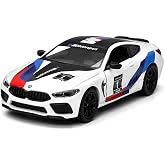 Kinsmart 1:38 BMW M8 Competition Coupe (Livery) &Ccedil;ek Bırak Metal Model Araba, A&ccedil;ılabilir Kapılı Spor Ara&ccedil; KT5425D, BEYAZ