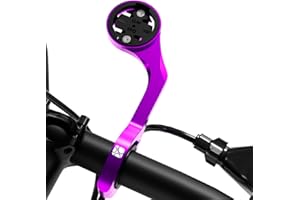 BIBERAXLE Out Front Mount for Garmin Edge Explore, Lightweight Aluminum Alloy Bicycle GPS Computer Mounts, Flashlight and Action Camera Extended Install, Combo Compatible with Bryton, Wahoo, and CATEYE Purple