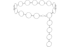 LIMHOO Chaîne de taille en métal pour femmes Ceinture à maillons en forme de ventre pour robes