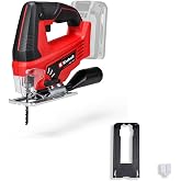 Einhell Cordless Decoupage Saw TC-JS 18 Li Power X-Change (Li-Ion, 18 V, 20 mm Lifting Height, Max. 45&deg; Angle Cutouts,