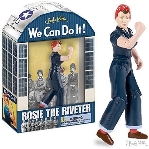 Retro Rosie The Riveter Moveable Action Figure by Archie McPhee