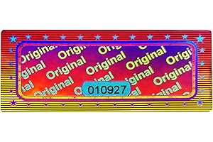 60 pcs - 3D Hologram Original Seal with Serial Number - Silver, 46x20 mm, Tamper Proof - self-Adhesive Security Seal Labels, Quality & Warranty Label, Antifake & Authenticity, Atairs