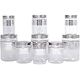 G-PET Silver Line Kitchen Container Pack of 30-2000ml (2pcs) 1000ml (2pcs) 750ml (2pcs) 500ml (2pcs) 450ml (2pcs) 300ml (2pcs) 200ml (6pcs) 100ml (6pcs) 50ml (6pcs) Plastic Grocery Home Container