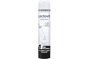 Lactovit - Desodorante Extra Eficaz Invisible Anti- Manchas, 0% Alcohol, Anti-irritaciones Y 72h De Eficacia, Desodorante Spray Invisible con Protein Calcium- 200 Mililitros