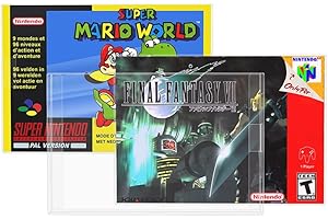JV TOP PRODUCTS 25-Pcs High Quality Plastic Protector Transparent Storage Cases Compatible with N64/SNES Game Boxes – Anti-Dust - Scracth Free - Clear Cases Made Extra Strong (25, N64 Box)