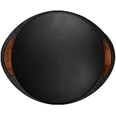Lava D&ouml;k&uuml;m Sa&ccedil; Kavurma Tavası, Metal Kulplu ve Ahşap Altlıklı, 28cm, Siyah