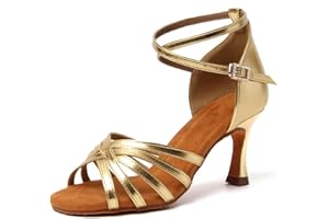 HIPPOSEUS Women's Latin Dance Shoes Suede Sole Ballroom Salsa Dance Practice Shoes