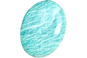 ‎ERLIWAY Natürlicher Amazonit-Palmenstein-Kristall, 5,1–5,8 cm großer Heiltaschen-Sorgenstein, polierter Heilkristall-Edelstein für die Therapie zur Angst- und Stresslinderung