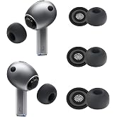 EWEC Samsung Galaxy Buds3 Pro / Buds4 Pro Uyumlu &Uuml;&ccedil; Boyut Premium Yedek Silikon Kulaklık U&ccedil;ları (S, M, L) (Siyah)