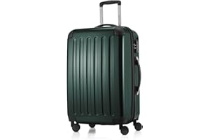 HAUPTSTADTKOFFER - ALEX - Valigia rigida, Trolley espandibile, Bagaglio con 4 ruote doppie, TSA, 65 cm, 74 litri, Dark Verde