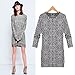 OS16 Women Autumn The New Short paragraph Knit Dress (M, BLACK)