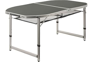 Tavolo da Campeggio in Alluminio CampFeuer per 6 Persone | 150 x 80 cm | Pieghevole, Regolabile in Altezza | Tavolo Arrotolabile per Campeggio, Giardino e terrazza