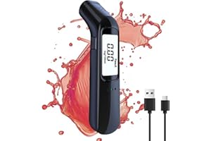 IFACA Etilometro Portatile Certificato,Etilometro Professionale con Alcol Test con LED ad Alta Definizione e Chip ad Alta Sensibilità, Precisione di Grado, Alcool Test Portatile per Uso Domestico e Feste