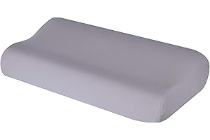 Theonoi Poszewka na poduszkę na kark, poduszka wspomagająca kark, poduszka zdrowotna z bawełny, do rozmiarów od 35 x 60 do 45 x 75 cm (jasnoszara, 105)