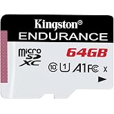 Kingston High-Endurance 64GB microSD Hafıza Kartı SDCE/64GB 95MB/s - 30MB/s kadar Okuma Yazma Kameralar, Ara&ccedil; Kameraları i&ccedil;in