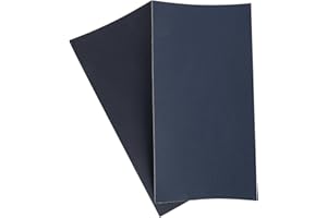 Surriba Lot de 2 patchs autocollants en cuir synthétique bleu foncé 10 x 20 cm