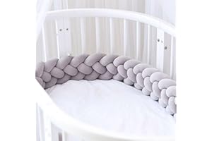 LGZY Bettschlange Umrandungen Geflochten Bettkantenschutz Baby Nestchen Bettrolle Stillkissen, Geflochten Bettschlange Nestchen Babybett Knotenkissen, Deko Kissen Für Schlafzimmer Wohnzimmer,P,3.5M