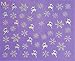 50 Silver Snowflake Reindeer Christmas Adhesive Nail Art Stickers Decals Frozen