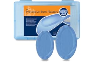 RELIANCE MEDICAL Dependaplast Reliburn Protective Blue Advanced Dressing Hydrogel Burn Plasters Encourage Faster Healing Wounds Comes In Blue Plastic Box, Sterile (Box Of 25)