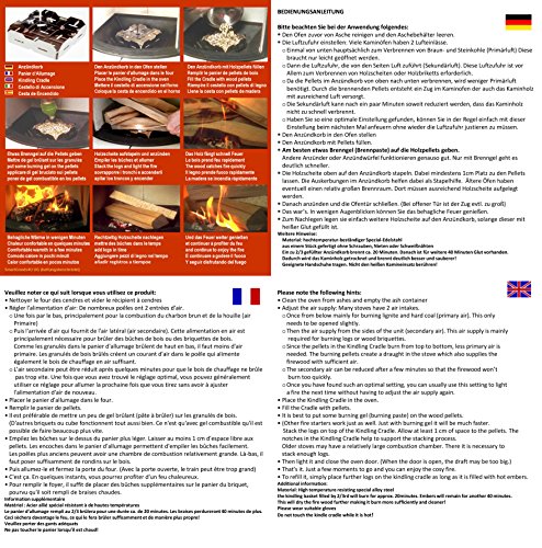 Kamin-Anzündkorb Pelletkorb zum Kaminfeuer machen mit Pellets statt Anzündholz Generation 4.0 - 7