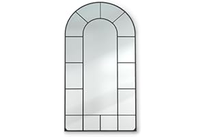 ANTIC BY CASA CHIC Casa Chic - Espejo de pared grande de 86 x 46 cm, espejo de aluminio para dormitorio y armario, para colocar o fijar en la pared