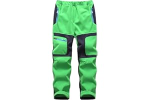 Echinodon Kinder Gefütterte Hose Softshellhose Winddicht Wasserabweisend Warm Jungen Mädchen Winter Outdoorhose Wanderhose