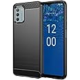 Folmecket Nokia G42 5G/G22 5G/G310 Case, Carbon Fiber Scratch Resistant,Shock Absorption Soft TPU Rubber Protective Cell Phone Cover for Nokia G42 5G/G22 5G/G310 6.56" Black
