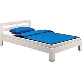 Idimex – Lit enfant Montessori 90x190 cm – Structure en pin massif naturel – Barrières de sécurité modulables – Design épuré