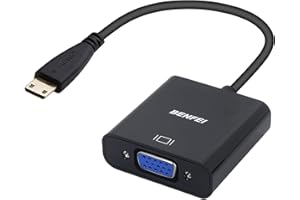 Adaptateur Mini HDMI vers VGA, BENFEI Mini HDMI vers VGA plaqué Or (mâle à Femelle) pour Ultrabooks, Ordinateurs Portables, tablettes, appareils Photo et caméscopes