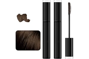 wilcractk 2 Stücke Einweg Haarfarbstift Haarwurzel-Reparaturfarbe Abwaschbar,Grauhaarabdeckung Frauen, Hair Concealer Men, für Täglichen Gebrauch und Unterwegs (Dunkelbraun, 15 ML)