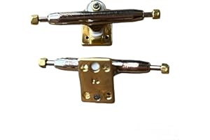 LEEFAI Pro Fingerboard Trucks 32/34/36 mm 4.0-Regular Kingpin-aggiornato v2 piastra di base con hardware-base colore e dimensioni (32 mm, oro)