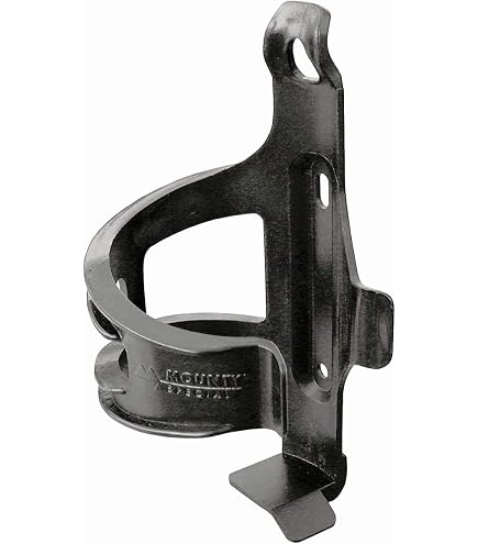 Mounty Portaborraccia Power-Cage Per Bicicletta, In Plastica Rinforzata, Colore Nero, Fissaggio Solido E Anti-vibrazioni
