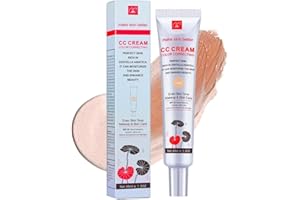 AYAYAMO CC Cream - CC Cream Foundation Tinted Moisturiser Face Women Colour Changing Foundation Lightweight Skin Perfector Tinted Moisturiser Brightening Face Cream Cover sunscreen SPF25 (Dark, 45 ml)