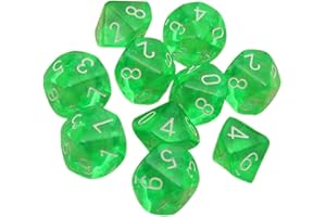 GENERIC Polyhedral Dice Set, 10 Pack for DND, MTG, RPG, Dungeons and Dragons Dice Game, Table Games, Acrylic Dice