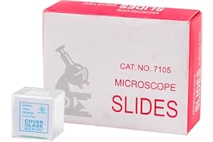 SGEHAI 50 Pcs Pre-Cleaned Microscope Slides,100 Pcs Pre Cleaned Microscope Cover Glasses,Microscope Slides and Cover Slips,used for laboratory biological science research