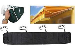 GYHH 7 Größen Patio Markisenabdeckung Winter Aufbewahrungstasche Yard Garden Shelters Regen Wetterschutz Sun Canopy 420D Oxford 2/2.5/3 / 3.5/4 / 4.5 / 5m (2.5M,Black)