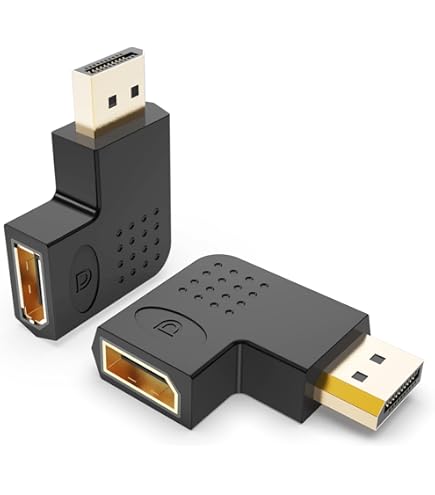 8K DisplayPort 1.4 Adattatore Ad Angolo Retto DisplayPort Maschio A Femmina Connettori Verticali Convertitore Extender 8K @ 60Hz