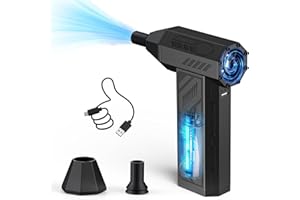 WERTYI Compressed Air Duster Cleaner for PC, 4 Gear Adjustable 110000RPM Electric Air Duster, Portable Air Dust Blower, Cordless Compressed Air Duster for Computer, Keyboard, Outdoors and Car Cleaning