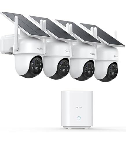 AOSU 2K Caméra Surveillance Extérieure, 360° PTZ Camera Surveillance WiFi, Croisière
