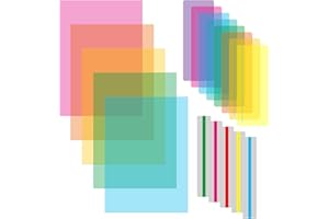 WINBEST Lot de 18 superpositions colorées pour la dyslexie, superpositions pour la lecture de la dyslexie, bandes surlignantes pour enfants pour réduire le stress visuel