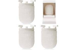 Sunnychicc Gas Light Mantle, 3 Pack Viscose Yarn Mantles for Indoor Outdoor Gas Lights, White, 1.25" Outside Diameter Ring, 1" Inside Diameter