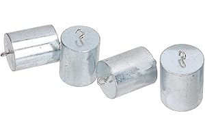 SPACNANA 4PCS 200g Hooked Weights Calibration Weight Set Steel Experiment Weight with Storage Box for Home School Teaching Experiments