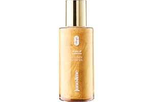 ‎JUNO & ME juno & me – Golden Glow Oil: beruhigt & regeneriert sonnenstrapazierte Haut - Aftersun - Sommer-Glow mit feinen goldenen Schimmer-Partikeln - Körperöl mit Vitamin E - vegane Körperpflege - 110ml